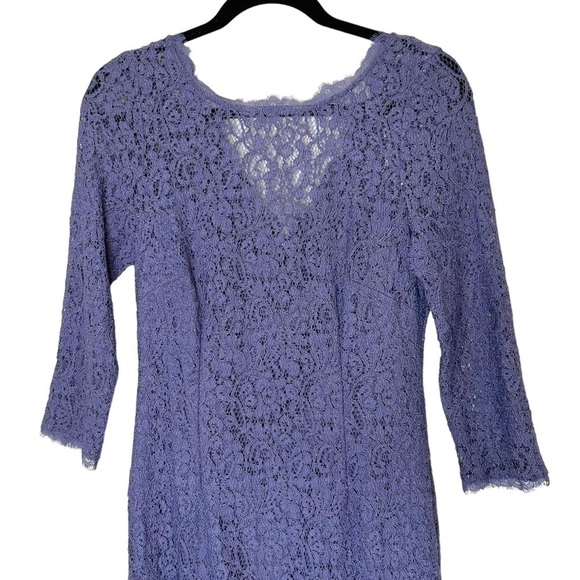 ADRIANNA Papell - Quarter Length Sleeve Lace Sheath Dress - Picture 2 of 8